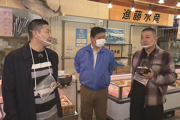 秋田の台所・市民市場で超豪華海鮮ノッケ丼対決!!