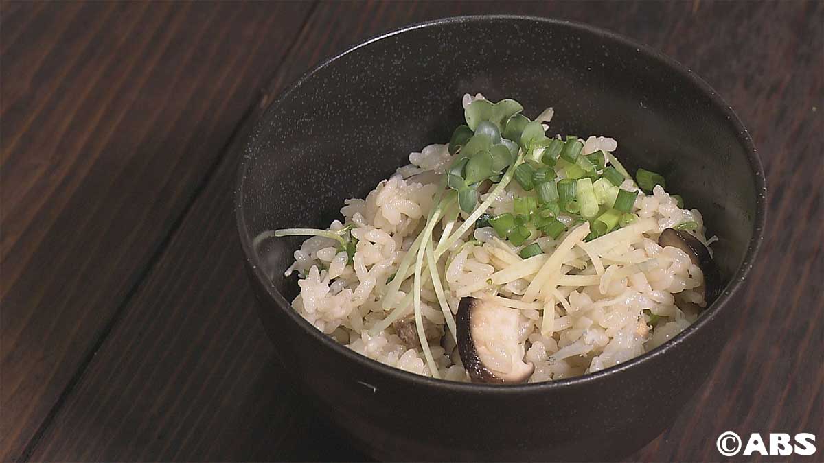 シイタケとシラスの混ぜご飯（考案：レンチナス奥羽）