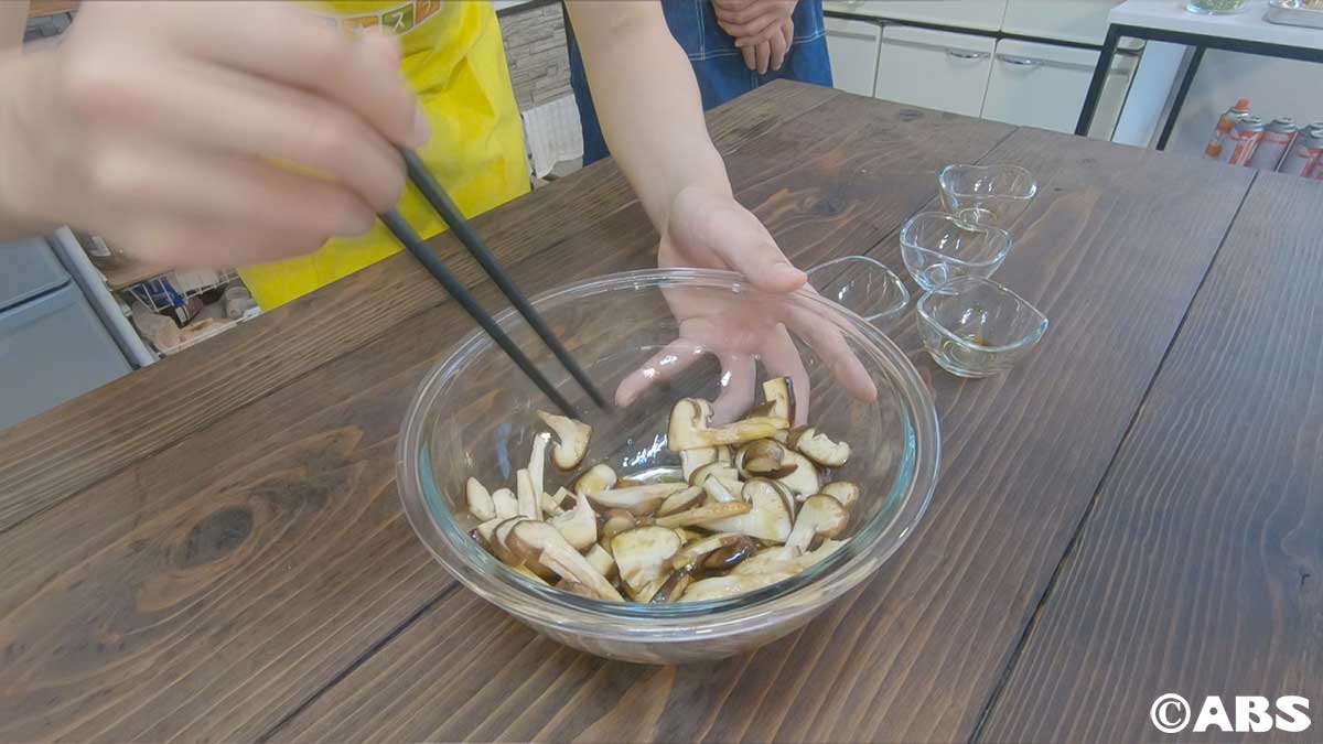 シイタケとシラスの混ぜご飯（考案：レンチナス奥羽）