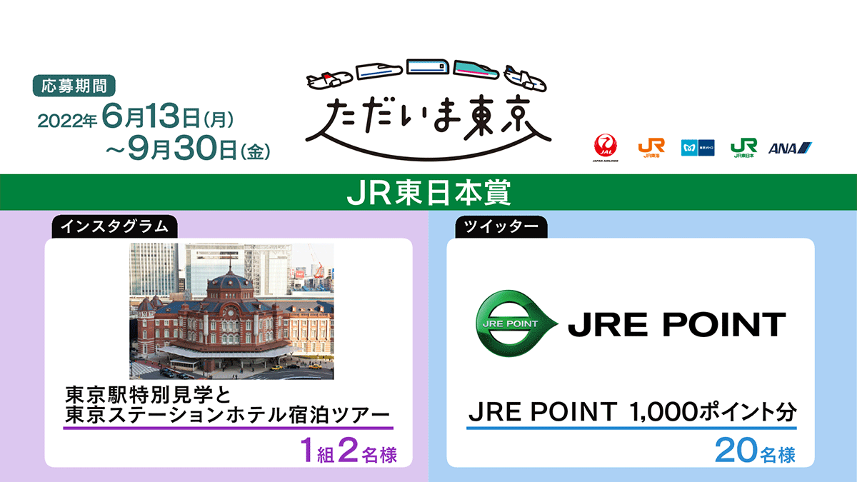 「ただいま東京」キャンペーン　JR東日本賞