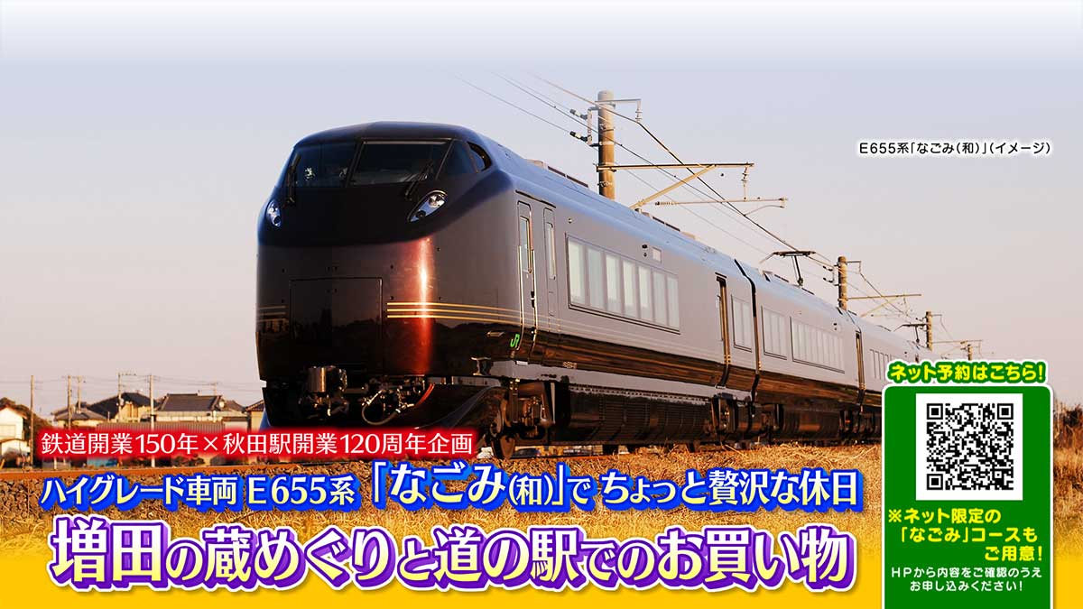 ハイグレード車両E６５５系なごみでちょっと贅沢な休日　増田の蔵めぐりと道の駅でのお買い物