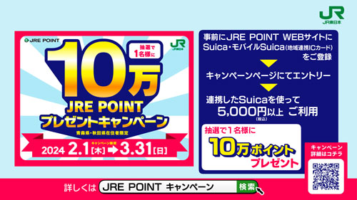 「JRE POINT」が当たるキャンペーン