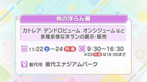 秋の洋らん展
