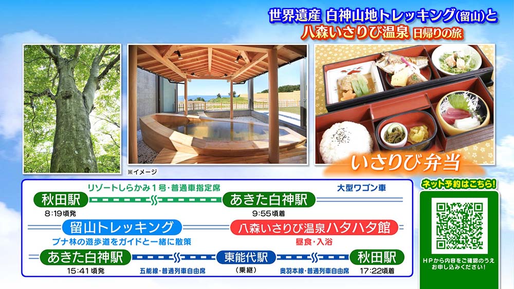 リゾートしらかみに乗車する 日帰り旅行