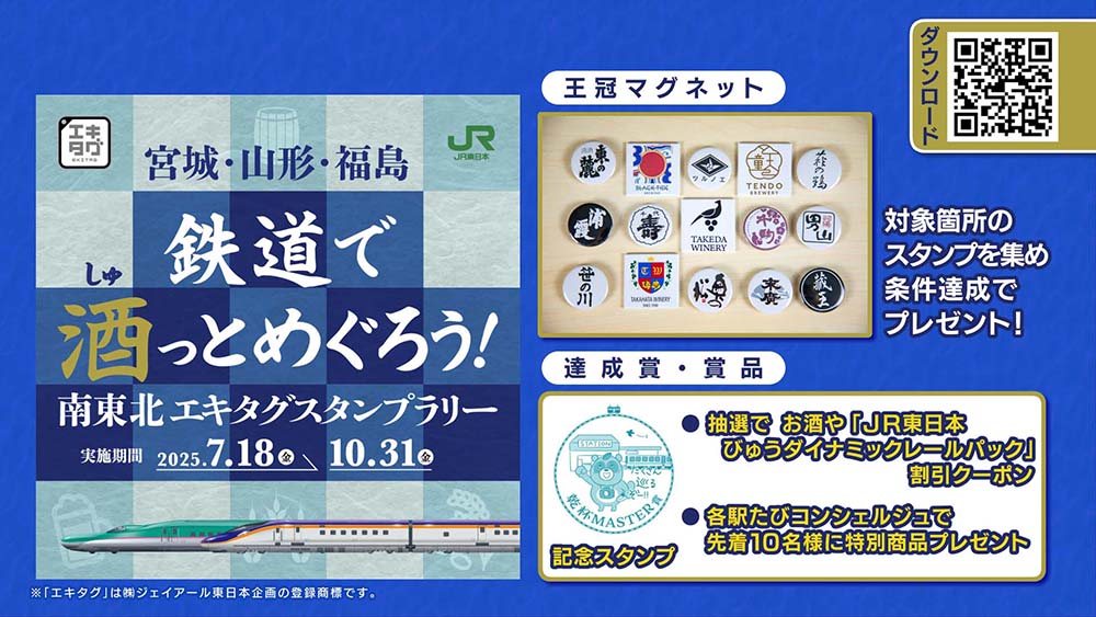 鉄道で酒とめぐろう！南東北エキタグスタンプラリー