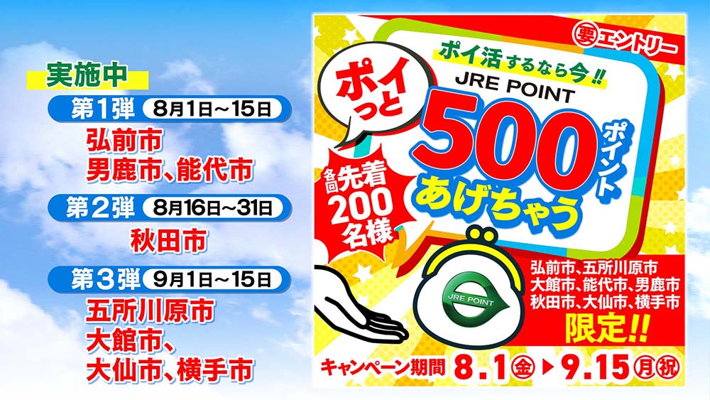 ポイ活するなら今！！JRE POINT“ポイっ”とあげちゃうキャンペーン