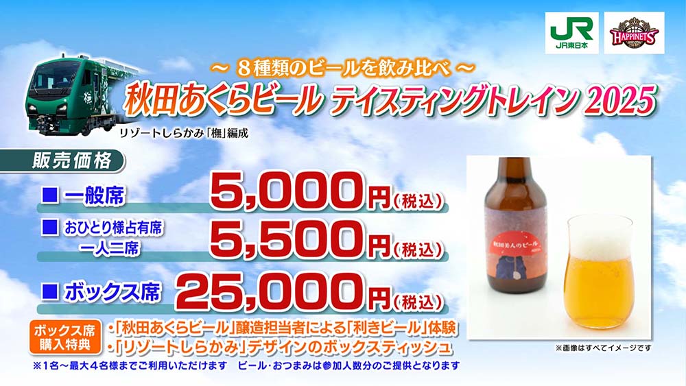 秋田あくらビール テイスティングトレイン