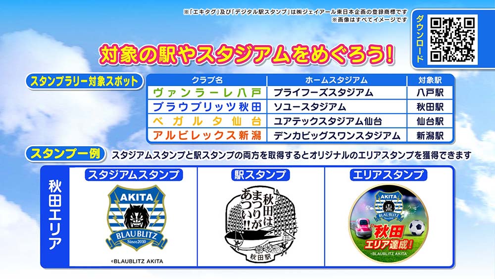 推しサッカークラブを巡るエキタグスタンプラリー