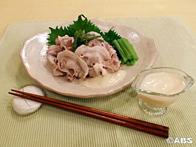豚しゃぶのお豆腐塩糀ソース