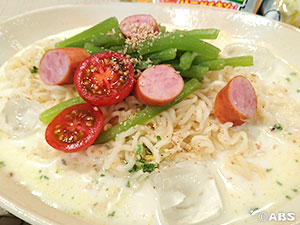 山菜ミズの冷やしミルク塩ラーメン