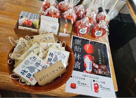 蜜飴林檎 美郷食堂店<br>3月1日オープン