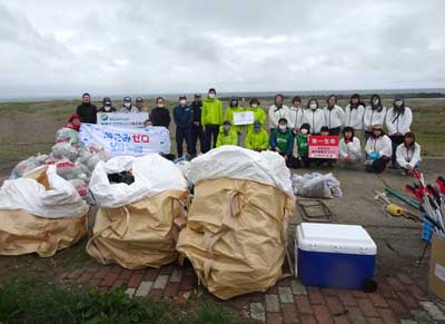 旧能代海水浴場　清掃