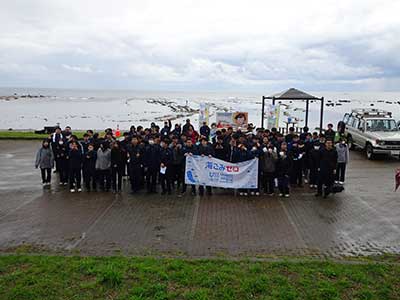 男鹿海洋高校　鵜ノ崎海岸海浜清掃