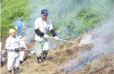 傾斜で焼く