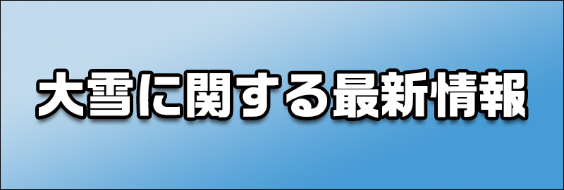 大雪に関する情報