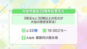 大仙市誕生20周年記念花火